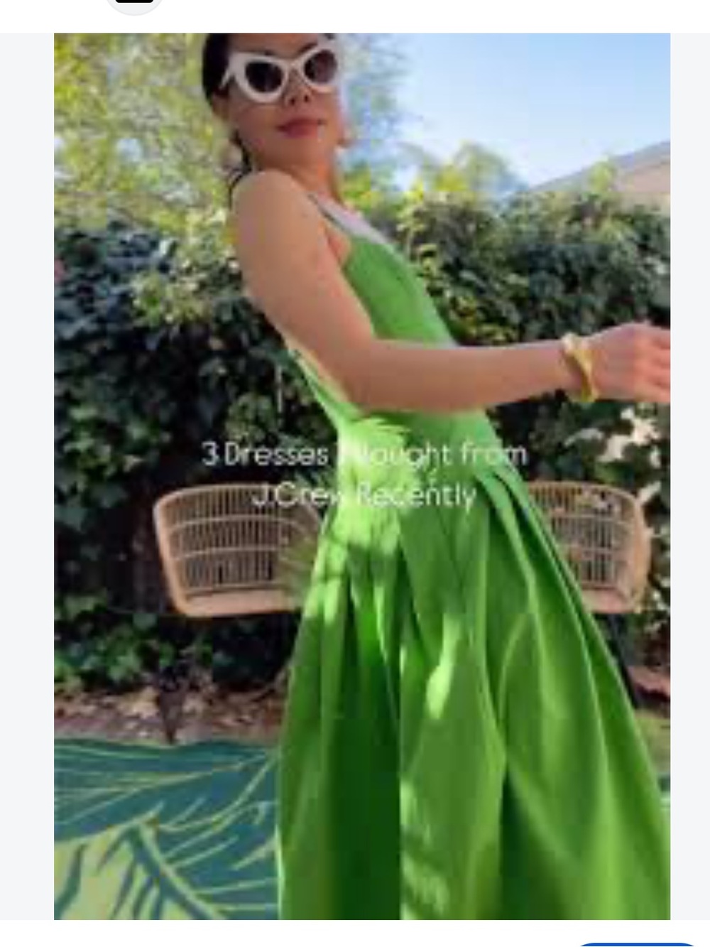 JCrew green cotton midi dress nwt